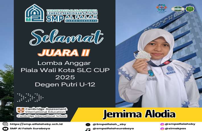 Juara 2  Lomba Anggar  Piala Wali Kota SLC CUP 2025 Degen Putri U-12