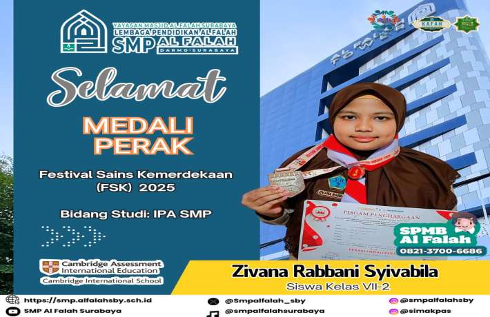 Medali Perak Festival Sains Kemerdekaan (FSK) 2025 Bidang Studi IPA jenjang SMP
