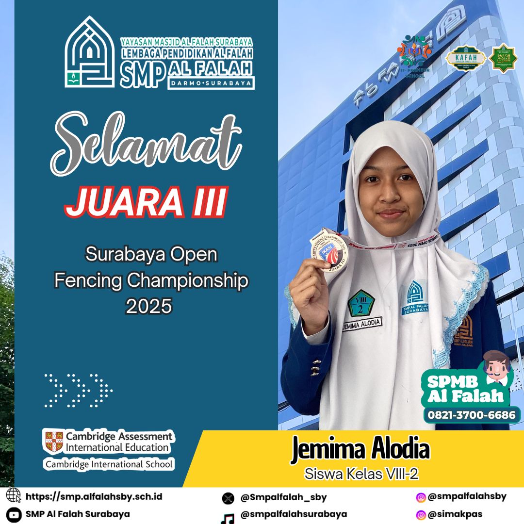 Juara III Surabaya Open Fencing Championship 2025