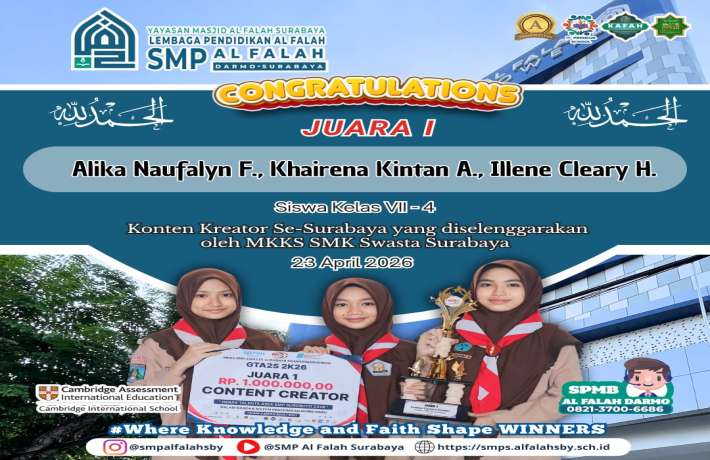 Juara I Konten Kreator Se-Surabaya