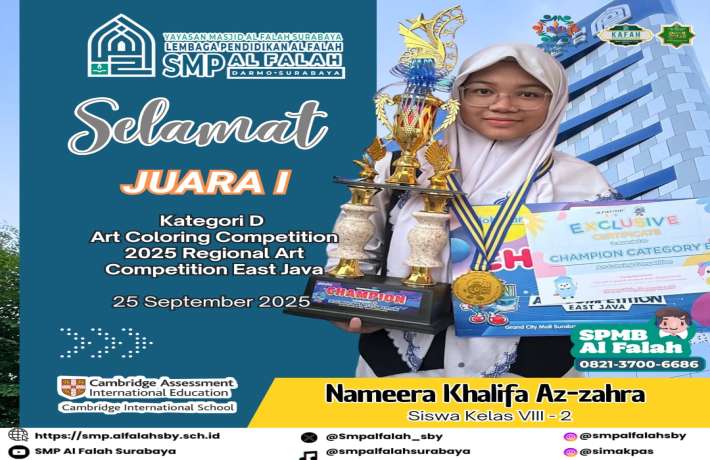 Peraih Juara I Kategori D, dalam ajang Art Coloring Competition