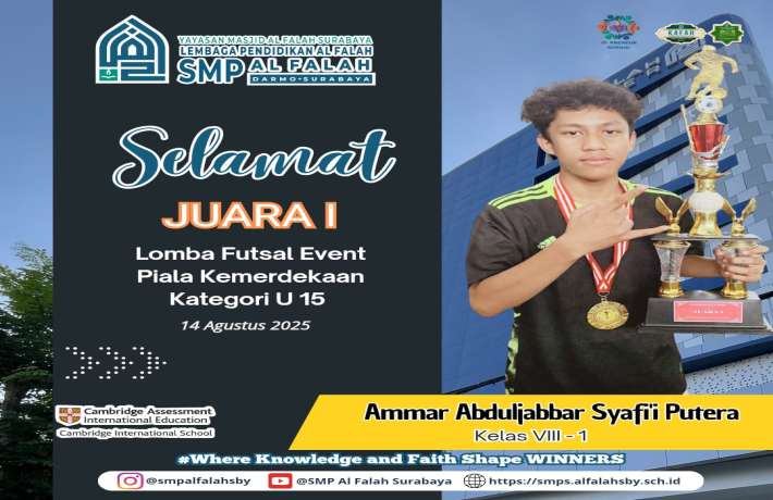 Juara I Futsal Event Piala Kemerdekaan Kategori U 15