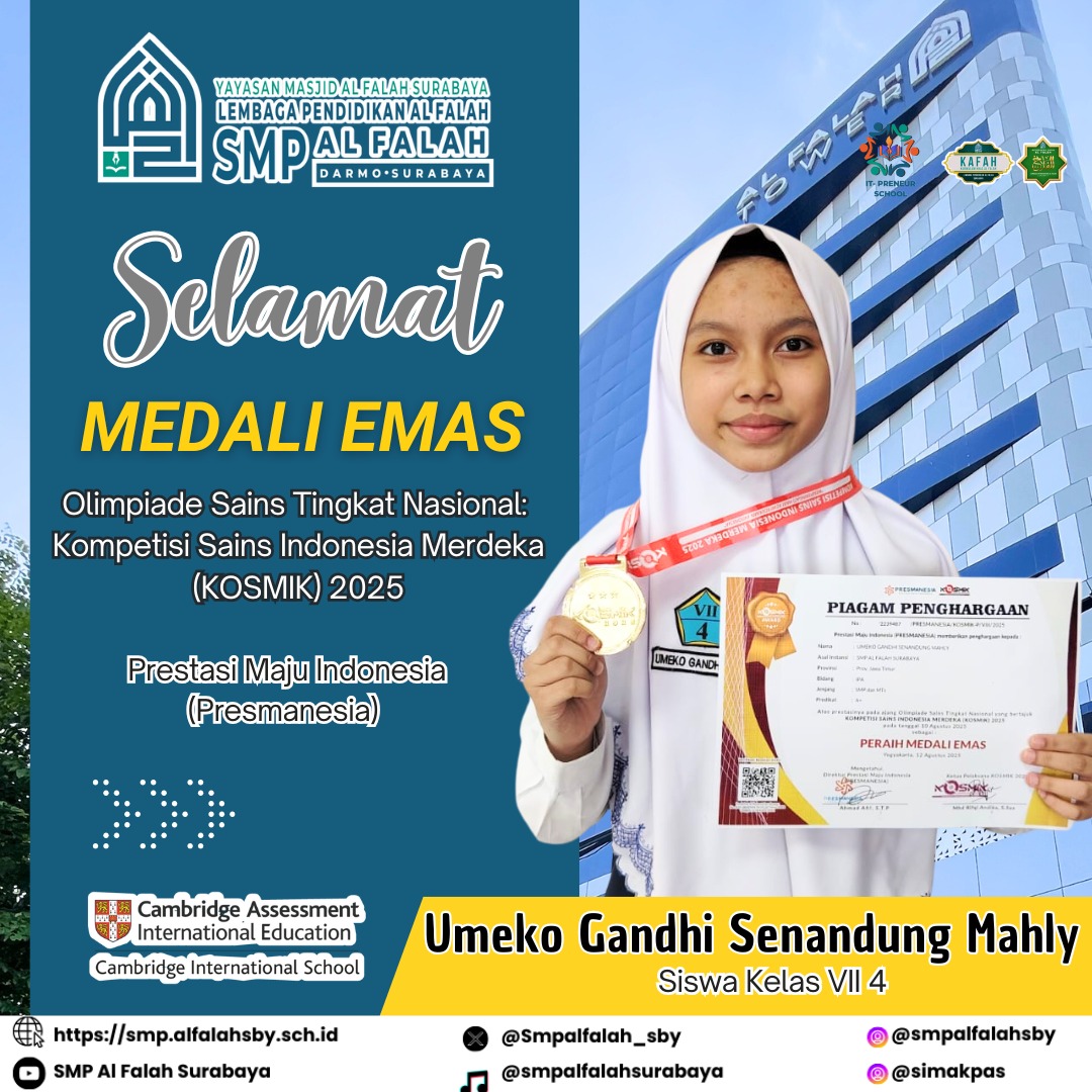 Meraih Medali Emas 1 Kompetisi Sains Indonesia Merdeka