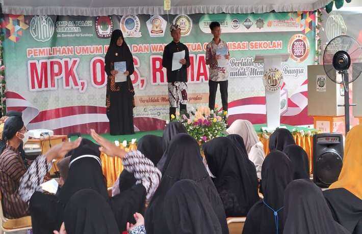 Kemeriahan Pemira SMP Al Falah, Siswa Histeris Beri Dukungan ke Paslon
